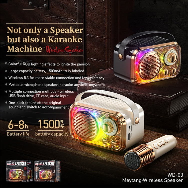 WEKOME WD-03 Meytang Karaoke Wireless Bluetooth Speaker(Black) - Desktop Speaker by WK | Online Shopping South Africa | PMC Jewellery | Buy Now Pay Later Mobicred