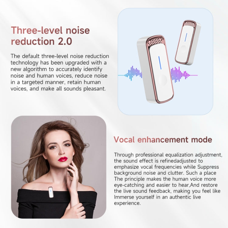 SX88 1 TX + 2 RX Smart Noise Reduction Lavalier Wireless Microphone, Specification:Type-C(Silver) - free shipping - PMC Jewellery - Order now!