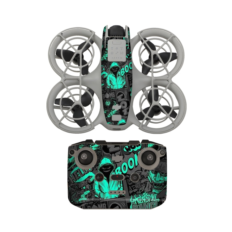 For DJI Neo Drone Body Remote Control Protective Sticker(Green Hat Man) - free shipping - PMC TechLife - Order now!