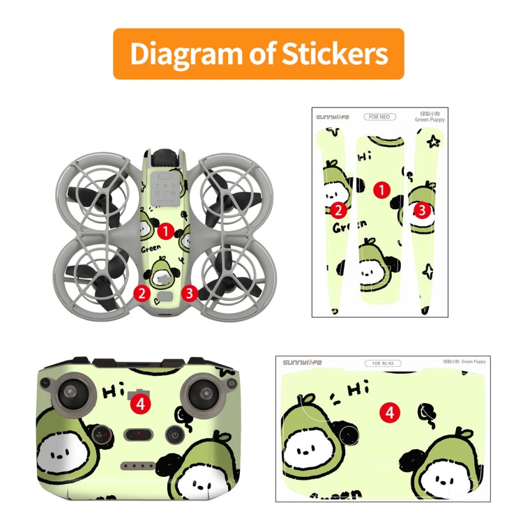 For DJI Neo 2pcs Combo Drone Body Protective Stickers(Desert Camo + Painting) - free shipping - PMC TechLife - Order now!