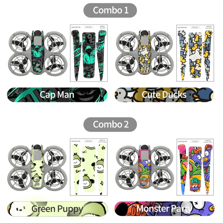For DJI Neo 2pcs Combo Drone Body Protective Stickers(Pink Rabbit + Colorful Elf) - free shipping - PMC TechLife - Order now!