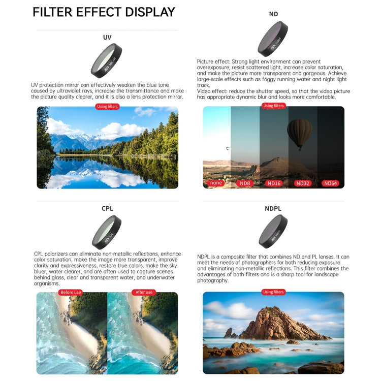 For DJI Neo JSR KB Series Drone Lens Filter, Filter:STAR - free shipping - PMC TechLife - Order now!