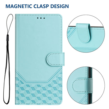 For Ulefone Note 14 Honeycomb Embossing RFID Leather Phone Case(Mint Green) - Ulefone Cases by PMC Jewellery | Online Shopping South Africa | PMC Jewellery | Buy Now Pay Later Mobicred