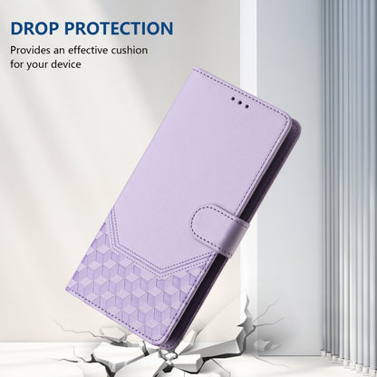 For Ulefone Note 14 Honeycomb Embossing RFID Leather Phone Case(Light Purple) - Ulefone Cases by PMC Jewellery | Online Shopping South Africa | PMC Jewellery | Buy Now Pay Later Mobicred