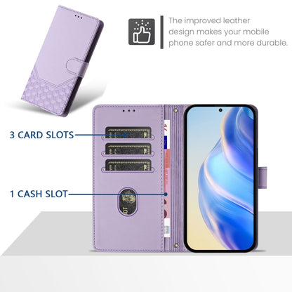 For Ulefone Note 17 Pro Honeycomb Embossing RFID Leather Phone Case(Light Purple) - Ulefone Cases by PMC Jewellery | Online Shopping South Africa | PMC Jewellery | Buy Now Pay Later Mobicred