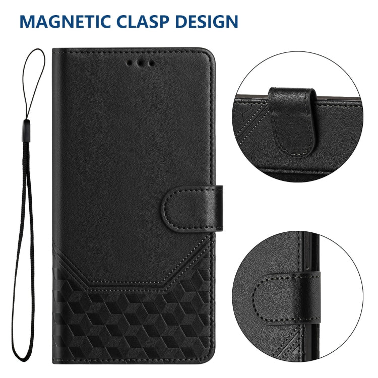For Ulefone Note 18 Ultra Honeycomb Embossing RFID Leather Phone Case(Black) - Ulefone Cases by PMC Jewellery | Online Shopping South Africa | PMC Jewellery | Buy Now Pay Later Mobicred