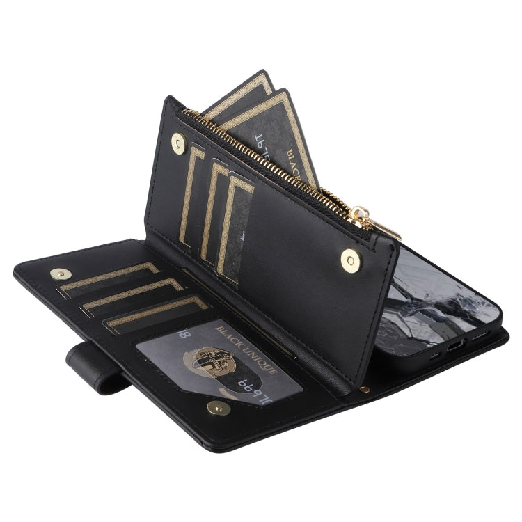 For Google Pixel 8 Pro Crossbody Zipper Wallet Rhombus Leather Phone Case(Black) - Google Cases by PMC TechLife | Online Shopping South Africa | PMC TechLife | Buy Now Pay Later Mobicred