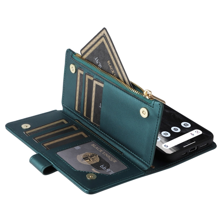 For Google Pixel 7 Pro Crossbody Zipper Wallet Rhombus Leather Phone Case(Green) - Google Cases by PMC TechLife | Online Shopping South Africa | PMC TechLife | Buy Now Pay Later Mobicred
