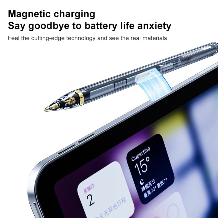 C10 Pro Magnetic Charging Capacitive Stylus Pen for iPad 2018 and Later(Transparent Black) - Stylus Pen by PMC Jewellery | Online Shopping South Africa | PMC Jewellery | Buy Now Pay Later Mobicred