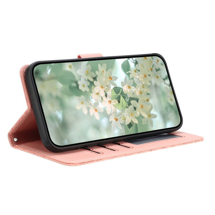For iPhone 16e Floral Embossed Pattern Leather Phone Case(Pink) - free shipping - PMC TechLife - Order now!