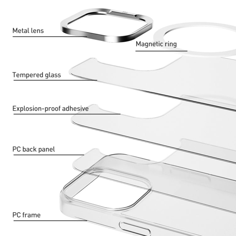 For iPhone 16 Plus ZGA Magsafe Clear PC Tempered Glass Phone Case(Transparent) - iPhone 16 Plus Cases by ZGA | Online Shopping South Africa | PMC Jewellery | Buy Now Pay Later Mobicred