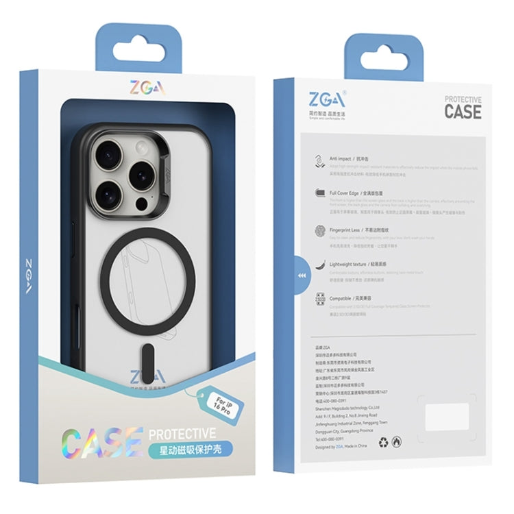 For iPhone 16 Pro Max ZGA Magsafe Frosted PC Hybrid TPU Phone Case(Grey) - iPhone 16 Pro Max Cases by ZGA | Online Shopping South Africa | PMC Jewellery | Buy Now Pay Later Mobicred