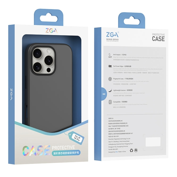 For iPhone 16 Plus ZGA Colorful Liquid Silicone Magsafe Phone Case(Blue) - iPhone 16 Plus Cases by ZGA | Online Shopping South Africa | PMC Jewellery | Buy Now Pay Later Mobicred