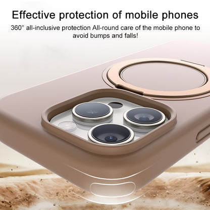 For iPhone 16 Pro Max TGVIS GEEK Series MagSafe Silicone Phone Case with Rotating Holder(Bronze) - iPhone 16 Pro Max Cases by TGVIS | Online Shopping South Africa | PMC Jewellery | Buy Now Pay Later Mobicred