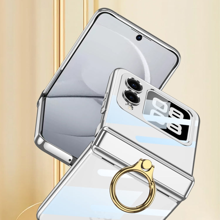 For Huawei nova Flip GKK Integrated  Magnetic Folding Phantom Rotary Phone Case with Ring Holder(Black) - free shipping - PMC Jewellery - Order now!