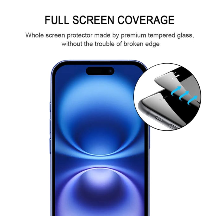 For iPhone 16 25pcs Full Glue Screen Tempered Glass Film - iPhone 16 Tempered Glass by PMC Jewellery | Online Shopping South Africa | PMC Jewellery | Buy Now Pay Later Mobicred