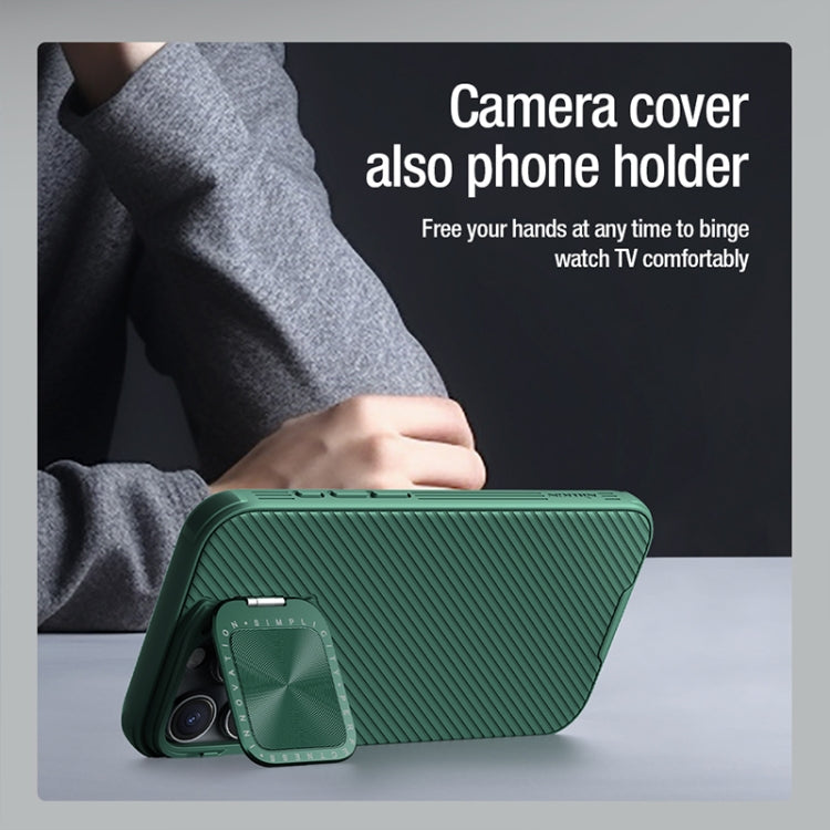 For iPhone 16 Pro Max NILLKIN CamShield Prop MagSafe Magnetic PC Phone Case(Green) - iPhone 16 Pro Max Cases by NILLKIN | Online Shopping South Africa | PMC Jewellery | Buy Now Pay Later Mobicred