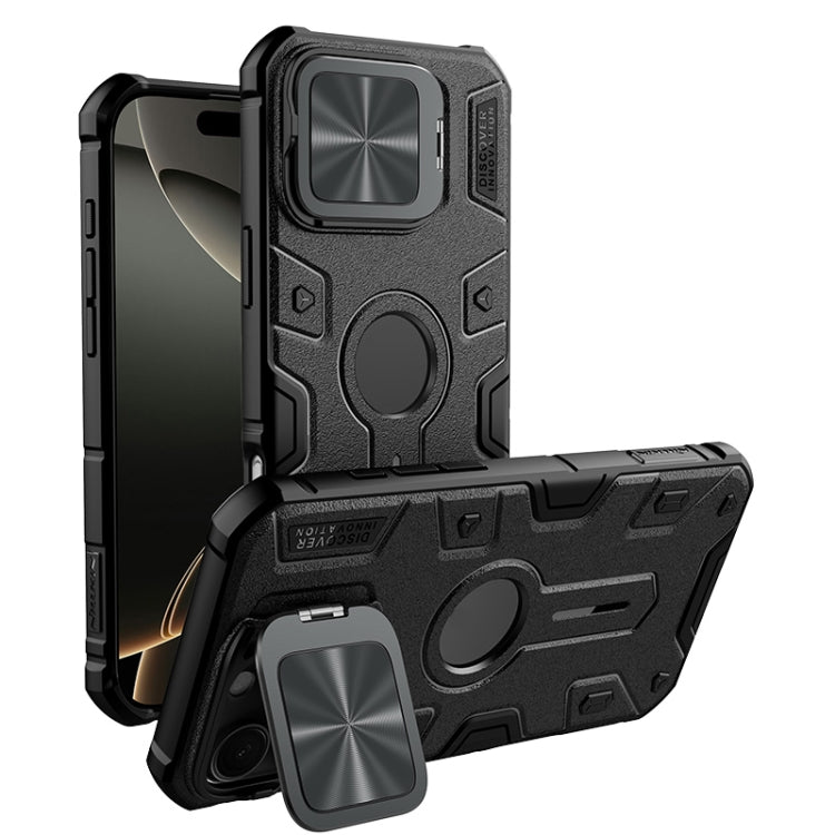 For iPhone 16 Pro Max NILLKIN Black Rhino Prop MagSafe Magnetic PC Phone Case(Black) - free shipping - PMC Jewellery - Order now!