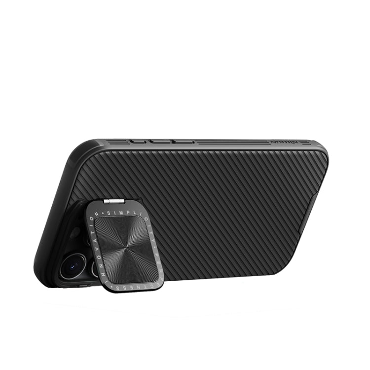 For iPhone 16 Pro Max NILLKIN Black Mirror Prop CD Texture Mirror Phone Case(Black) - iPhone 16 Pro Max Cases by NILLKIN | Online Shopping South Africa | PMC Jewellery | Buy Now Pay Later Mobicred