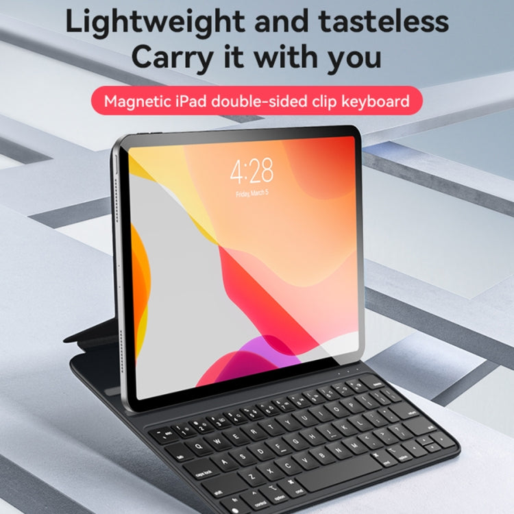 For iPad 10th Gen 10.9 2022 Yesido Dual-sided Clip Magnetic Keyboard Leather Case(Black) - Universal by Yesido | Online Shopping South Africa | PMC Jewellery | Buy Now Pay Later Mobicred