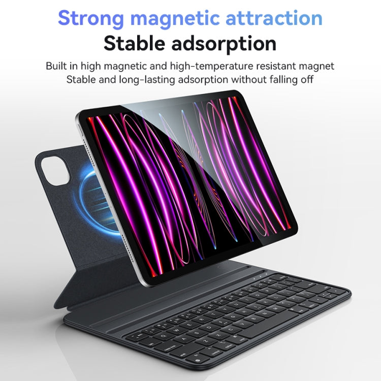 For iPad Pro 11 2022 / Air 10.9 2022 Yesido Dual-sided Clip Magnetic Keyboard Leather Case(Black) - For iPad Pro by Yesido | Online Shopping South Africa | PMC Jewellery | Buy Now Pay Later Mobicred