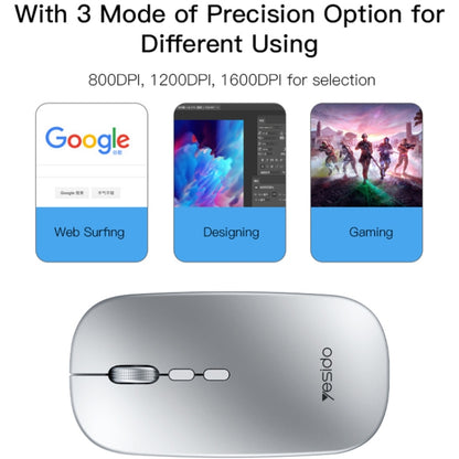 Yesido KB15 Slim 2.4G Rechargeable Wireless Optical Mouse(White) - Wireless Mice by Yesido | Online Shopping South Africa | PMC Jewellery | Buy Now Pay Later Mobicred