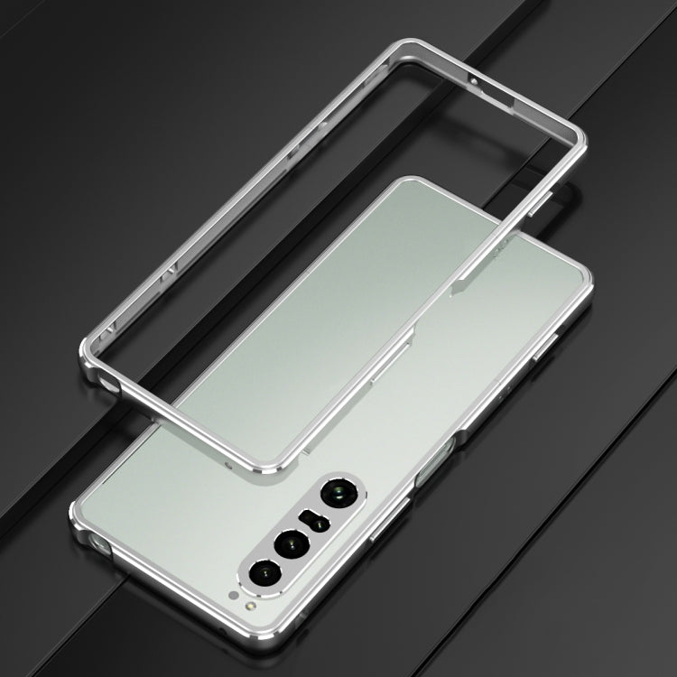 For Sony Xperia 1 VI Aurora Series Lens Protector + Metal Frame Protective Phone Case(Silver) - Google Cases by PMC TechLife | Online Shopping South Africa | PMC TechLife | Buy Now Pay Later Mobicred