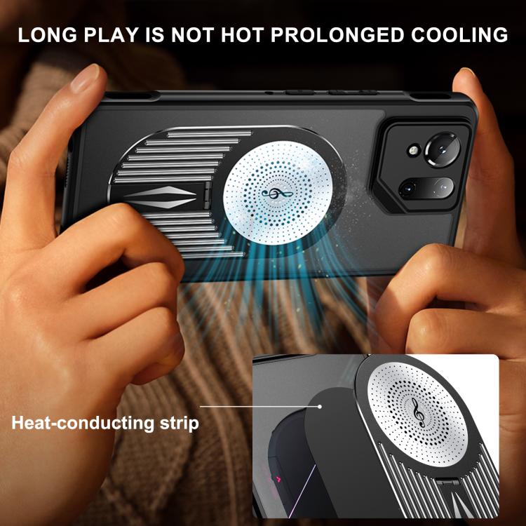 For Asus ROG Phone 9 / 9 Pro Heat Dissipation Aromatherapy MagSafe Holder Phone Case(Silver) - ASUS Cases by PMC TechLife | Online Shopping South Africa | PMC TechLife | Buy Now Pay Later Mobicred