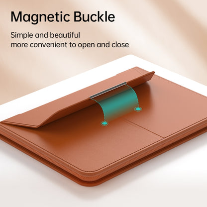 Multifunctional Laptop PU Magnetic Stand Split Liner Bag with Mouse Pad Function, Size:13-14 inch(Brown) - 13.3 inch by PMC Jewellery | Online Shopping South Africa | PMC Jewellery | Buy Now Pay Later Mobicred