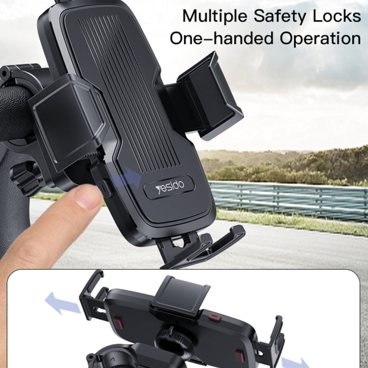 Yesido C127 Dual Side Adjustable Bicycle Handle Phone Holder(Black) - Holders by Yesido | Online Shopping South Africa | PMC Jewellery | Buy Now Pay Later Mobicred