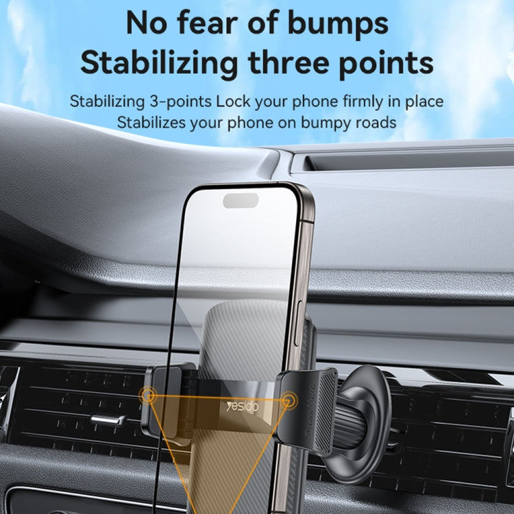 Yesido C251 Car Air Outlet Gravity Clamp Mobile Phone Holder(Black) - Universal Car Holders by Yesido | Online Shopping South Africa | PMC Jewellery | Buy Now Pay Later Mobicred