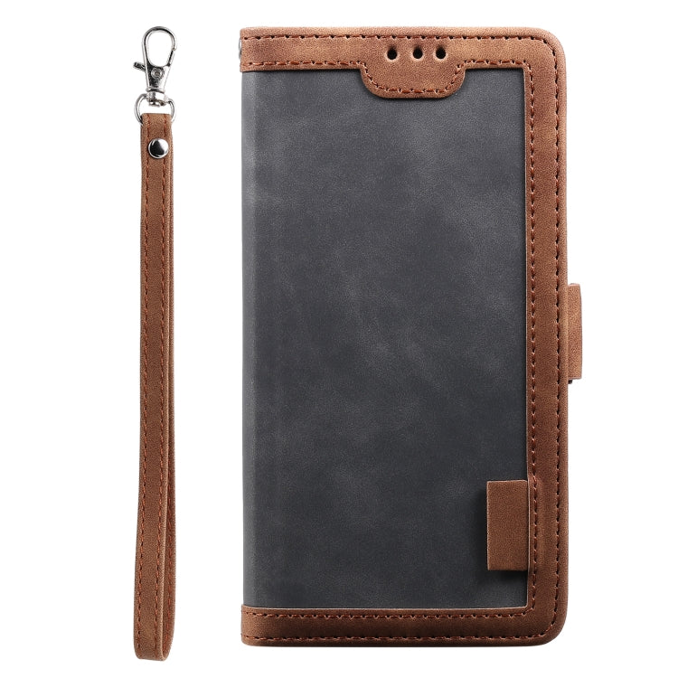 For Samsung Galaxy S25+ 5G Retro Splicing Horizontal Flip Leather Phone Case(Grey) - Galaxy S25+ 5G Cases by PMC TechLife | Online Shopping South Africa | PMC TechLife | Buy Now Pay Later Mobicred