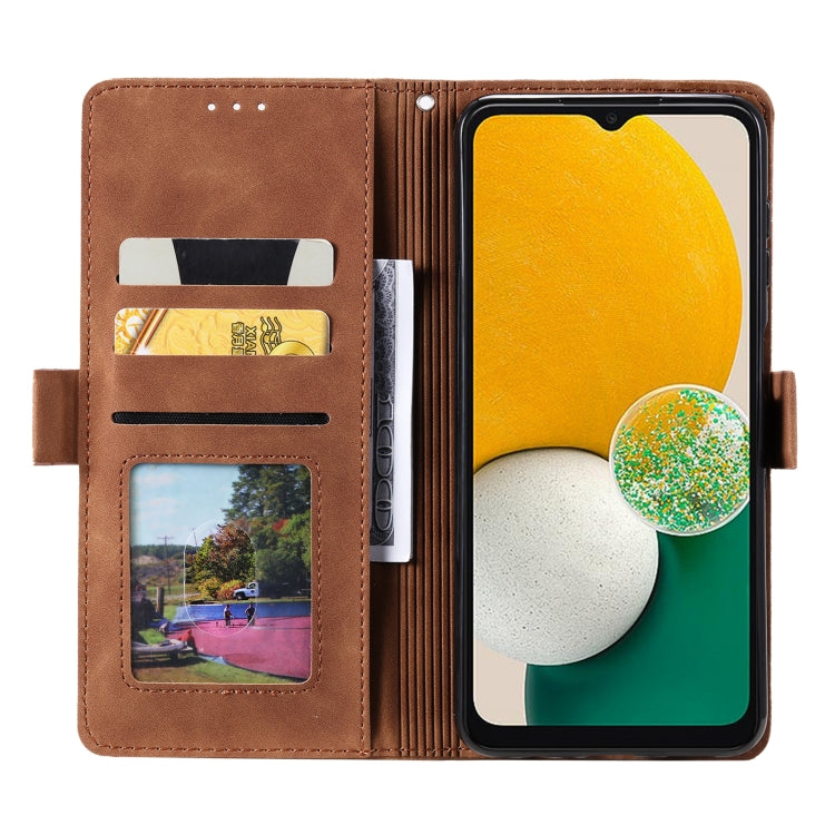For Samsung Galaxy S25 5G Retro Splicing Horizontal Flip Leather Phone Case(Blue) - Galaxy S25 5G Cases by PMC TechLife | Online Shopping South Africa | PMC TechLife | Buy Now Pay Later Mobicred