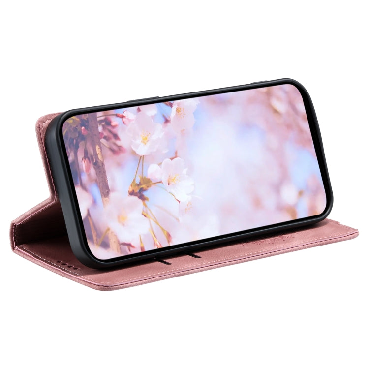 For Samsung Galaxy S25+ 5G Totem Embossed Magnetic Leather Phone Case(Rose Gold) - Galaxy S25+ 5G Cases by PMC Jewellery | Online Shopping South Africa | PMC Jewellery | Buy Now Pay Later Mobicred