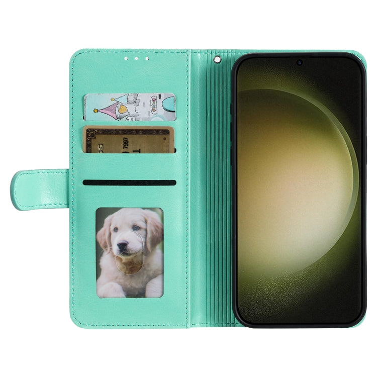 For Samsung Galaxy S25+ 5G Simple 6-Card Wallet Leather Phone Case(Green) - Galaxy S25+ 5G Cases by PMC TechLife | Online Shopping South Africa | PMC TechLife | Buy Now Pay Later Mobicred