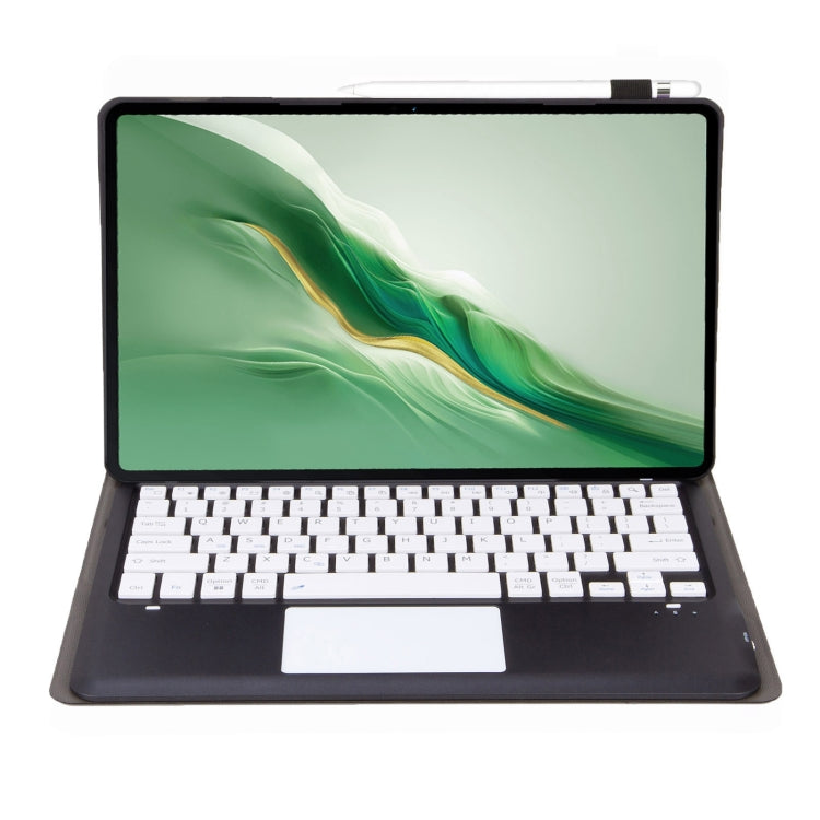 For Honor MagicPad 2 12.3 AH22-A Ultra-thin Detachable Bluetooth Keyboard Leather Tablet Case with Touchpad(Black White) - Huawei Keyboard by PMC Jewellery | Online Shopping South Africa | PMC Jewellery | Buy Now Pay Later Mobicred
