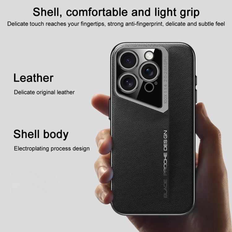 For iPhone 16 J-20 Leather Skyline Design Full Coverage Phone Case(Black) - iPhone 16 Cases by PMC Jewellery | Online Shopping South Africa | PMC Jewellery | Buy Now Pay Later Mobicred