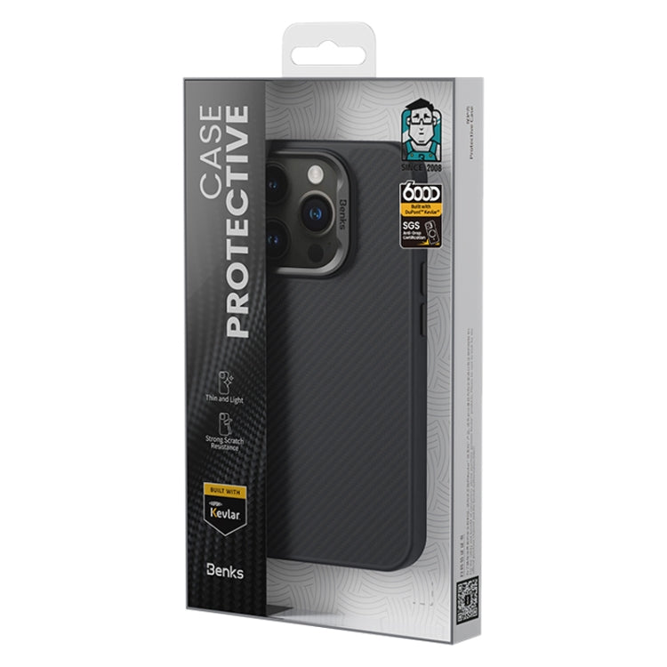 For iPhone 16 Pro Benks 600D Kevlar Fiber MagSafe Shockproof Phone Case(Black) - iPhone 16 Pro Cases by Benks | Online Shopping South Africa | PMC Jewellery | Buy Now Pay Later Mobicred