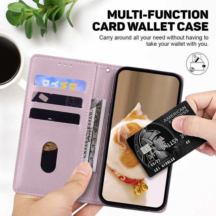 For Samsung Galaxy S25+ 5G Cute Cats RFID Leather Phone Case(Rose Gold) - Galaxy S25+ 5G Cases by PMC Jewellery | Online Shopping South Africa | PMC Jewellery | Buy Now Pay Later Mobicred