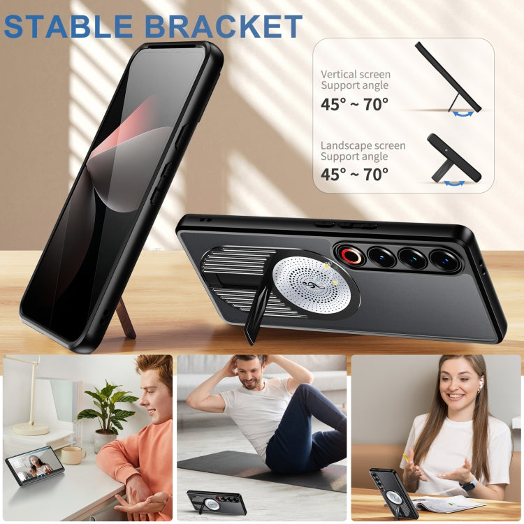 For Meizu 21 Pro Heat Dissipation Aromatherapy MagSafe Holder Phone Case(Black) - Meizu by PMC TechLife | Online Shopping South Africa | PMC TechLife | Buy Now Pay Later Mobicred
