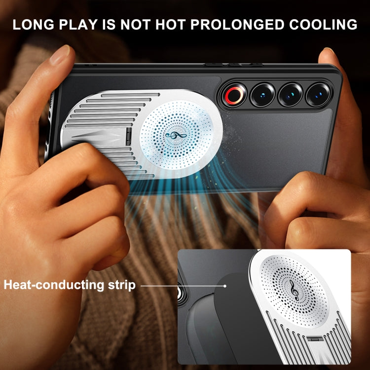 For Meizu 21 Pro Heat Dissipation Aromatherapy MagSafe Holder Phone Case(Silver) - Meizu by PMC TechLife | Online Shopping South Africa | PMC TechLife | Buy Now Pay Later Mobicred