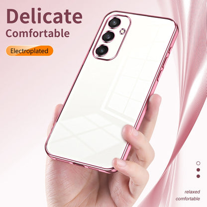 For Samsung Galaxy S25 5G Transparent Plating Fine Hole Phone Case(Gold) - Galaxy S25 5G Cases by PMC Jewellery | Online Shopping South Africa | PMC Jewellery | Buy Now Pay Later Mobicred