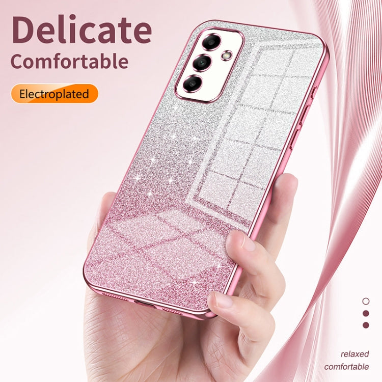 For Samsung Galaxy S25+ 5G Gradient Glitter Powder Electroplated Phone Case(Transparent) - Galaxy S25+ 5G Cases by PMC Jewellery | Online Shopping South Africa | PMC Jewellery | Buy Now Pay Later Mobicred