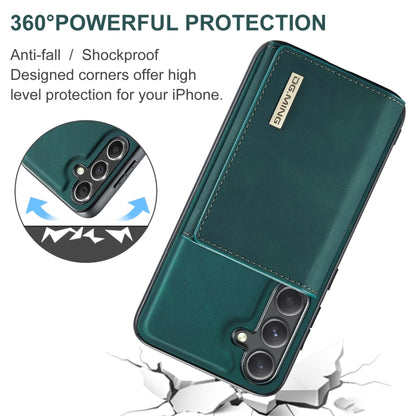 For Samsung Galaxy S24 FE 5G DG.MING M1 Series 3-Fold Multi Card Wallet + Magnetic Phone Case(Green) - Galaxy S24 FE 5G Cases by DG.MING | Online Shopping South Africa | PMC Jewellery | Buy Now Pay Later Mobicred