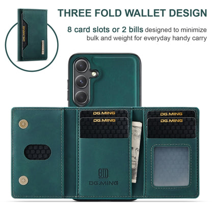 For Samsung Galaxy S24 FE 5G DG.MING M2 Series 3-Fold Multi Card Bag + Magnetic Phone Case(Green) - Galaxy S24 FE 5G Cases by DG.MING | Online Shopping South Africa | PMC Jewellery | Buy Now Pay Later Mobicred