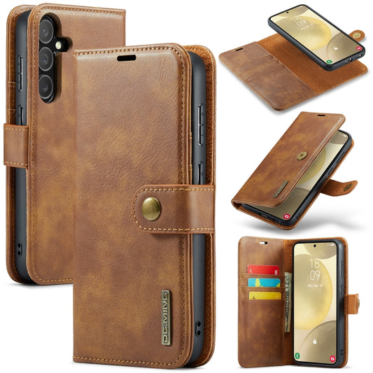 For Samsung Galaxy S24 FE 5G DG.MING Crazy Horse Texture Detachable Magnetic Leather Case(Brown) - Galaxy S24 FE 5G Cases by DG.MING | Online Shopping South Africa | PMC Jewellery | Buy Now Pay Later Mobicred