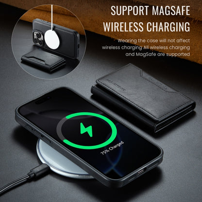 For iPhone 16 Pro Max DG.MING MAGKING-K2 Series MagSafe RFID Card Bag Detachable Phone Case(Black) - iPhone 16 Pro Max Cases by DG.MING | Online Shopping South Africa | PMC Jewellery | Buy Now Pay Later Mobicred