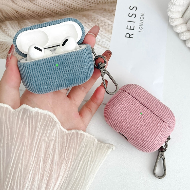 For AirPods Pro 2 Corduroy Cloth Pattern Earphone Protective Case(Orange) - For AirPods Pro 2 by PMC Jewellery | Online Shopping South Africa | PMC Jewellery | Buy Now Pay Later Mobicred