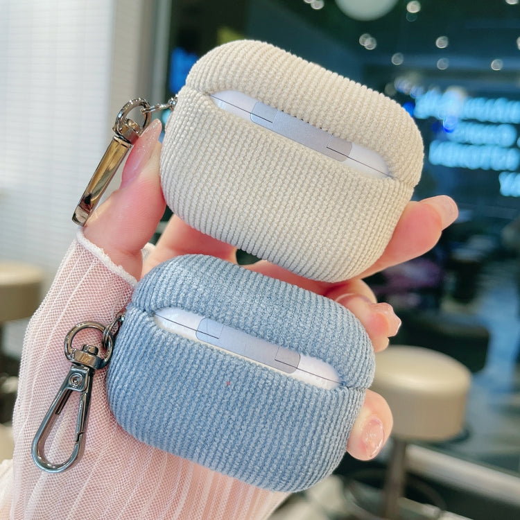 For AirPods 3 Corduroy Cloth Pattern Earphone Protective Case(Royal Blue) - For AirPods 3 by PMC Jewellery | Online Shopping South Africa | PMC Jewellery | Buy Now Pay Later Mobicred