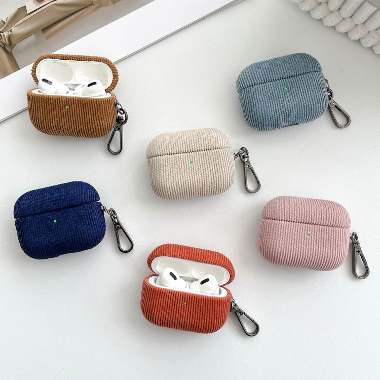 For AirPods Pro Corduroy Cloth Pattern Earphone Protective Case(Sky Blue) - For AirPods Pro by PMC Jewellery | Online Shopping South Africa | PMC Jewellery | Buy Now Pay Later Mobicred